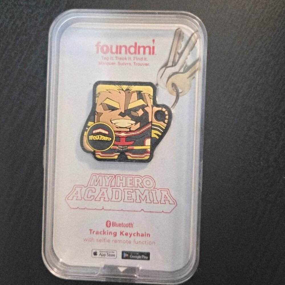 New / Sealed Foundmi Bluetooth Tracking Remote Keychain My Hero Academia